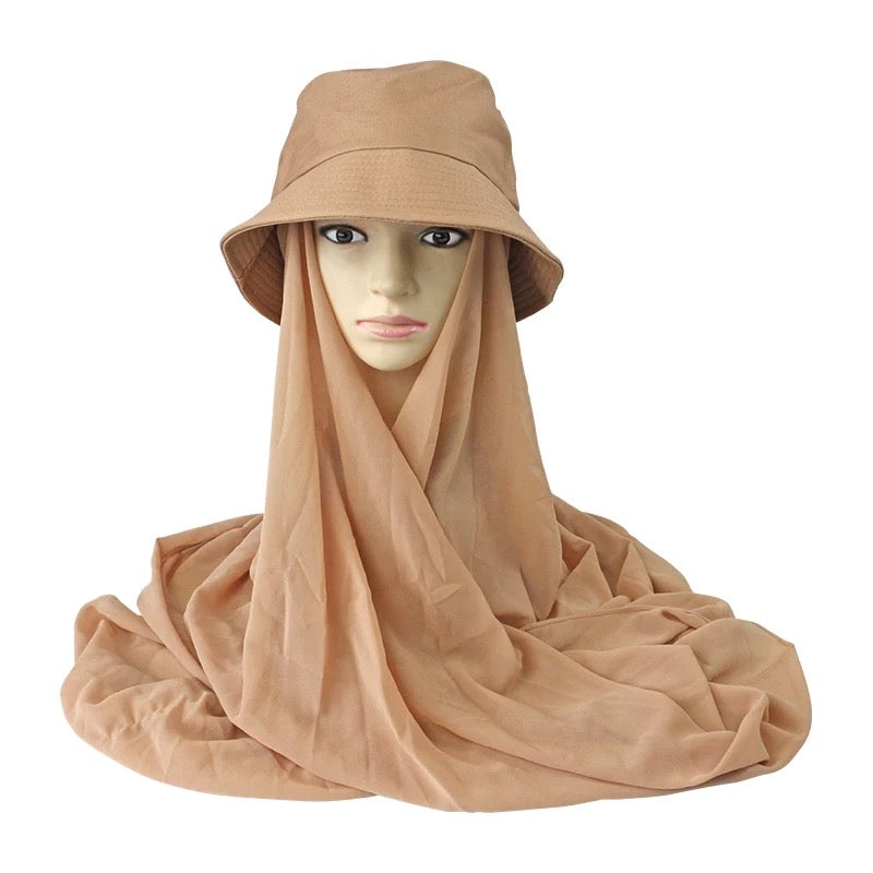 Bucket chiffon hat ( accessories )